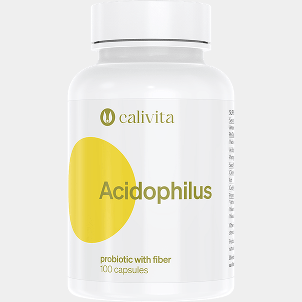 Calivita Acidophilus 100 kapsúl - Baktérie Lactobacillus Acidophilus + Vláknina