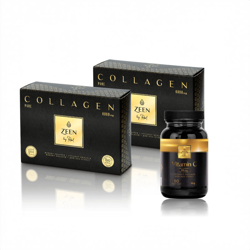 ZEEN 2x Collagen Pure 6000 mg 30 daily doses with a gift of Vitamin C