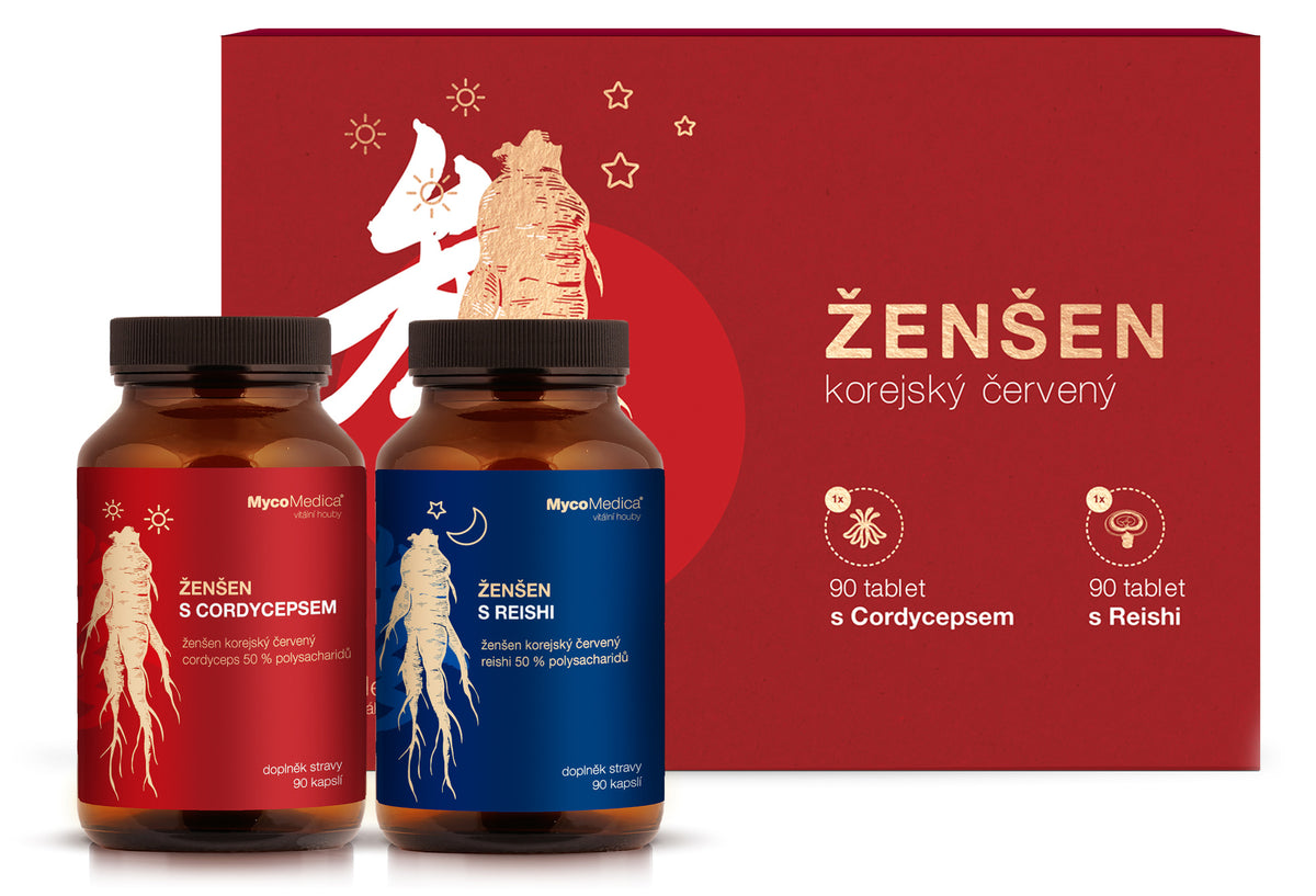 MycoMedica Ženšen set – 2 dózy (Cordyceps + Reishi)