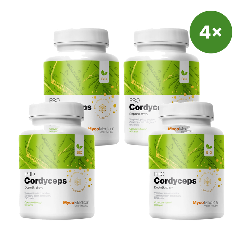 MycoMedica Cordyceps PRO set, 4 × 90 capsules (360 capsules)