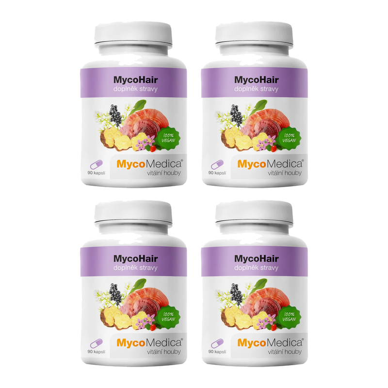 MycoMedica MycoHair, four packs, 4 × 90 capsules