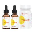 Set vitamín D3 CaliVita 2× D-drops 30 ml kvapky a Vitamin D 2000 IU 60 tabliet